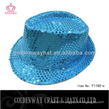 Wholesale sequin fedora hat flashing hats